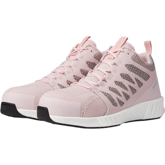 Reebok Fusion Flexweave Work Mid-Cut Womens 10.5 Pink Composite Toe Non Slip - Picture 1 of 16